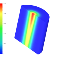 Heat load in a end pumped rod